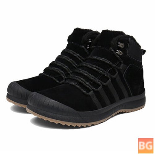 Winter Men's Plus Elastic Cotton Ankle Boots for Climbing and Hiking