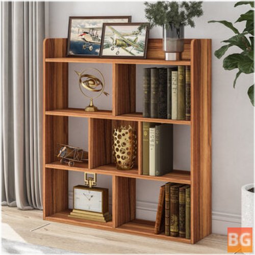 Small Bookcase for Office Home - Combination with Floor Standing Shelf