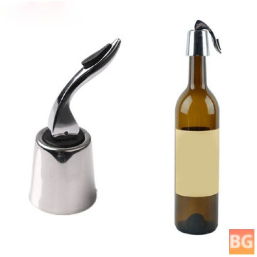 KC-SP002 1pc Stainless Steel Wine Vacuum Bottle Stopper - Red