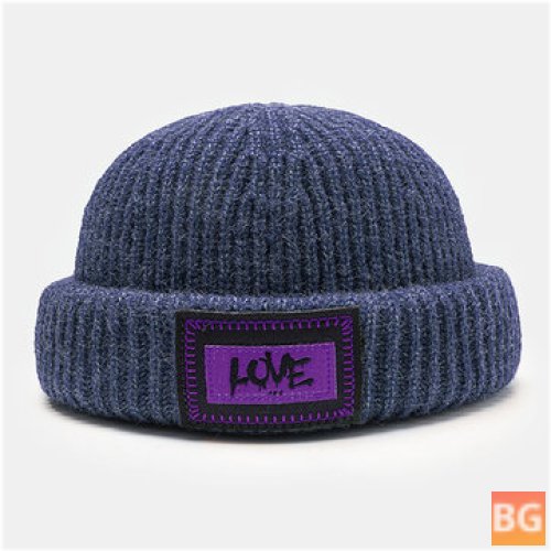 Beanie Cap with Letter Pattern - Landlord
