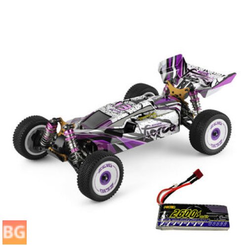 RC Cars - Wltoys 124019 - Upgraded 7.4V 2600mAh - 2.4G - 4WD - 55km/h - Metal Chassis