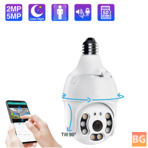 1080P IP Camera with WiFi and Night Vision - Waterproof and Security - 2MP