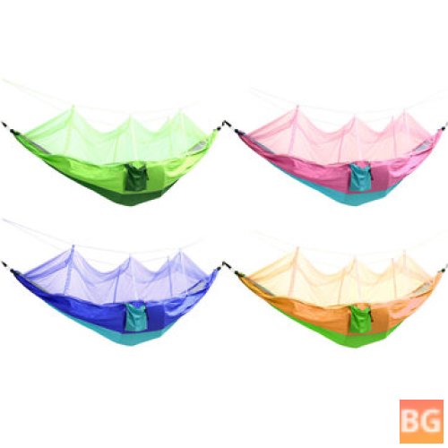 Double Hammock with Mosquito Net for Outdoor Camping and Travel