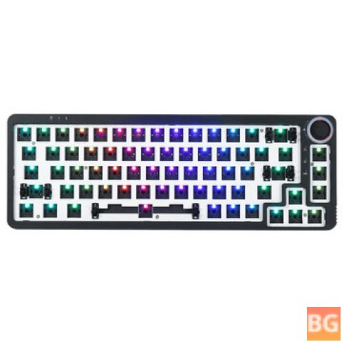 67 Keys Mechanical Keyboard with 3.0/5.0+2.4G Wireless and Type-C Wired Hot-Swappable 3/5-Pin Switch Programmable RGB Backlit Keyboard Kit