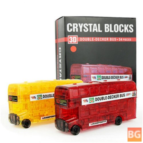 3D Crystal Puzzle Jigsaw Blocks - Assembling Bus Car Model DIY Toys