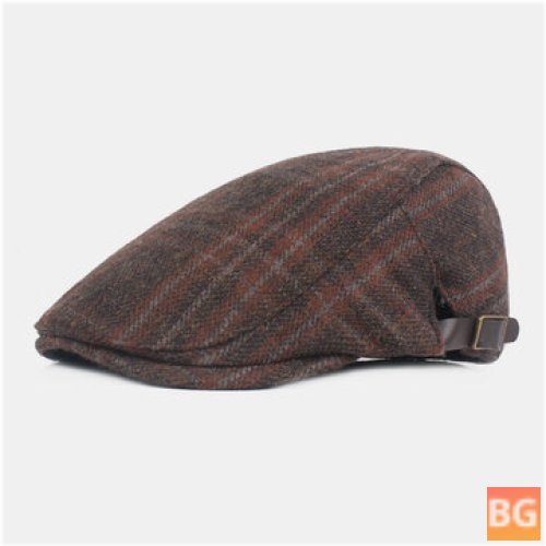 British-Style Casual Warm Thermal Flat Hat Forward Hat