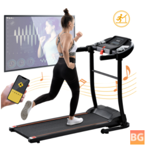 Treadmill 1.5HP with 12km/h LED Display and Intelligent Running Machine - Max Load 100kg
