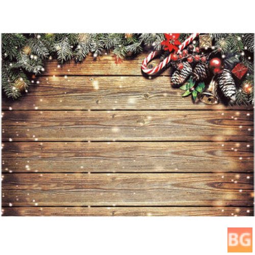 Christmas Photography Backgrounds - Snowflake Glitter Wood Wall Photo Background