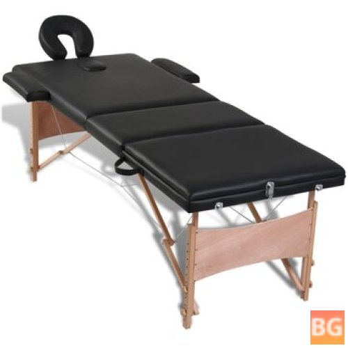 Work Table with Two Zones for Massage (Black)
