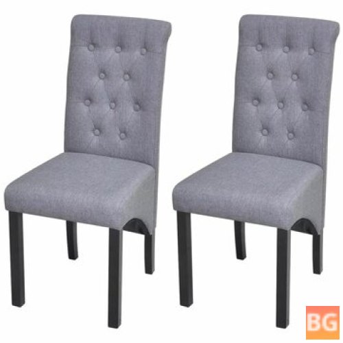 Gray Fabric Dining Chairs (Set of 2)