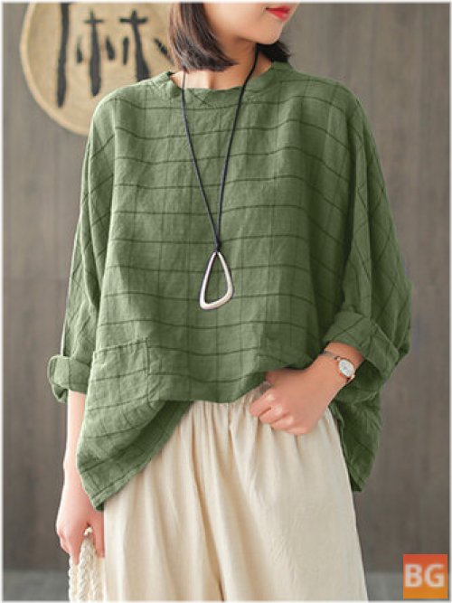 Round Neck Blouse with Long Sleeve