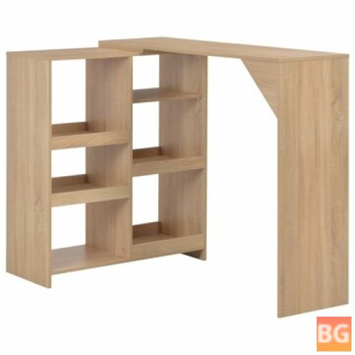 Oak Table with movable shelf - 54.33