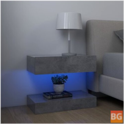 TV Cabinet with LED Lights - Gray 23.6