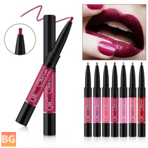 Wateproof Lip Gloss with Double-ended Lip Pencil - Matte Velvet Lip Makeup Cosmetics