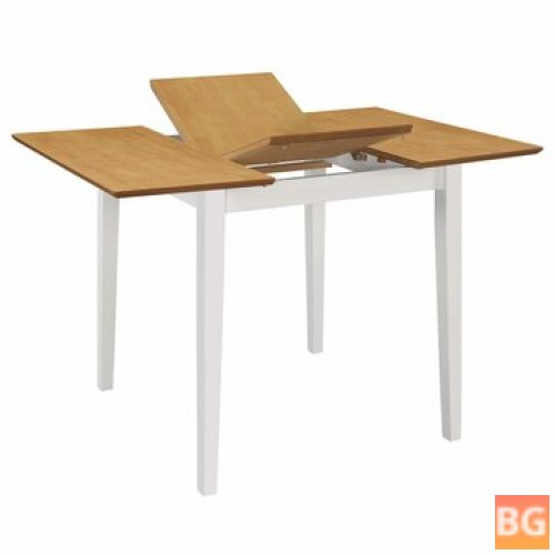 Table (80-120)x80x74 cm MDF white