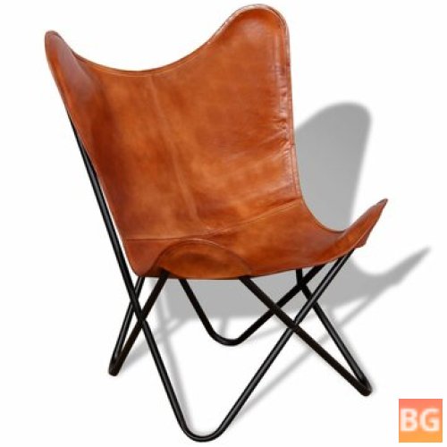 Butterfly Chair - Brown - Leather