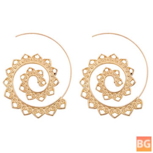 Small Earrings with Drop Shape - Trendy Big Circle