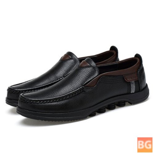 Men's Big Size Leather Casual Slipper Slippers