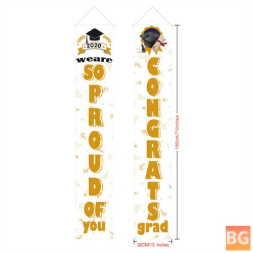 Graduation Banner Door Curtain - removable for ceremonies