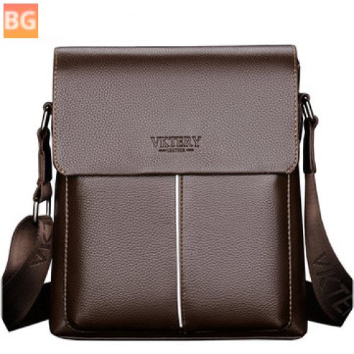 Leisure Business Crossbody Bag with PU Leather Shoulder Strap and PU Leather Sleeve