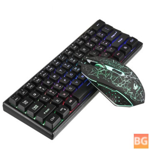 Wireless RGB Keyboard & Mouse Set with 61 Keys for Desktop & Laptop