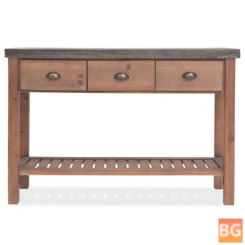 Console Table with Table Top and Wood Frame