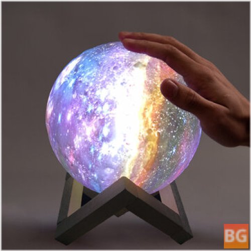 Touch Sensitive LED Lamp with 7 Colors Moon and Star
