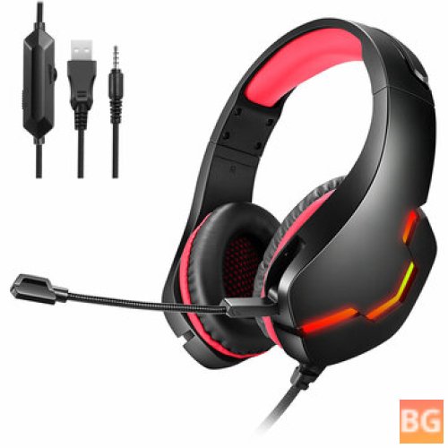 7.1 3.5mm Wired Headset with LED Light and Mic for PS4 Xbox PC Laptop Gamer