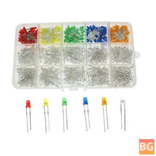 3mm LED Assortment Kit with 15 Colors for DIY Electronics