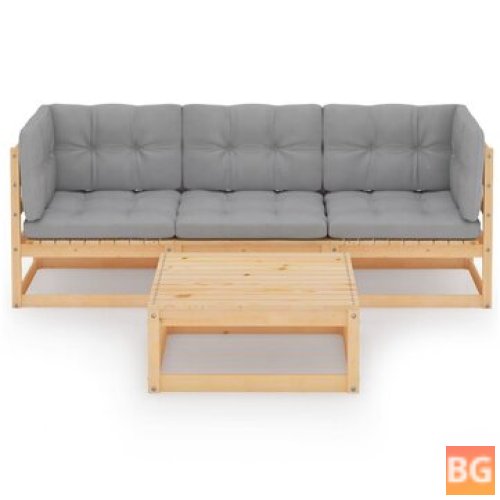 Garden Lounge Set - Solid Pinewood