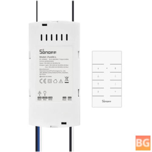 WiFi Ceiling Fan and Light Controller - 100-120V eWeLink APP/433MHz RF Remote Control