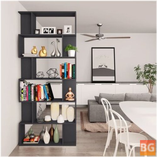 Gray Chipboard Book Cabinet/Room Divider