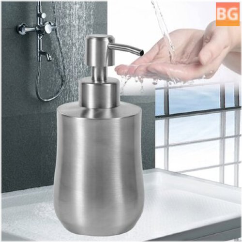 350ML Cucurbit Shaped Liquid Soap Dispenser for Liquid Soap - 304 Stainless Steel Bathroom Shower Lotion Dispenser
