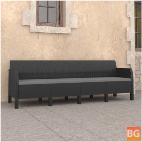 4-seater Sofa with Cushions Anthracite