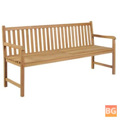 Teak Garden Bench with Solid Wood Frame