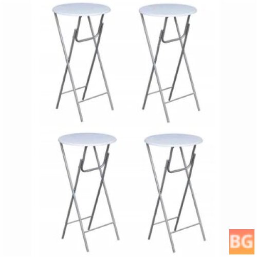 4-Piece Bar Tables with MDF White