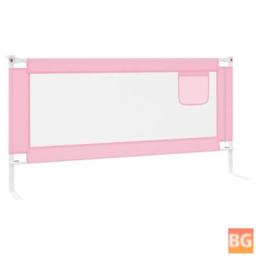 Toddler Bed Rail - 180x25 cm fabric pink