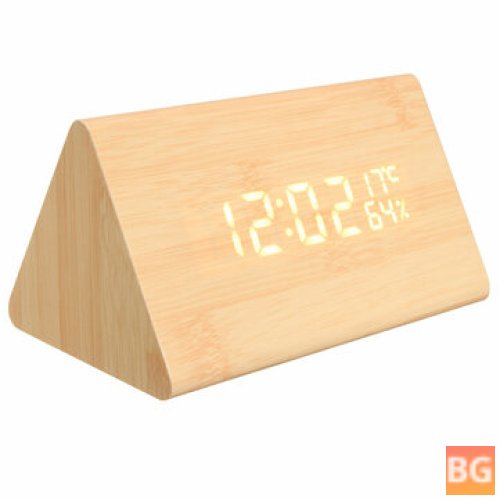 Digital Alarm Clock with Wooden Triangle as a Sensor