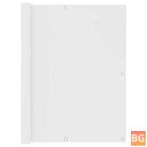 Balkonscherm - 120x600 cm - oxford stof wit
