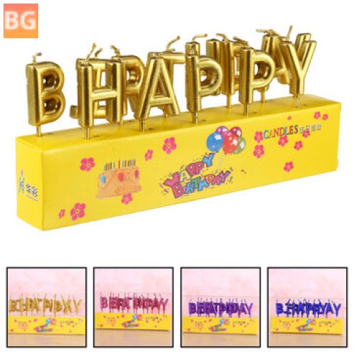 Happy Birthday Candle with Unscented Wax - Colorful Candles for Party Cake Decoration
