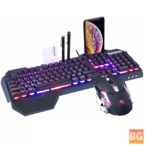 USB Gaming Keyboard and Mouse Set with 104 Keys and 2400DPI