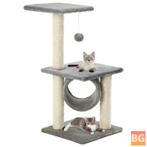 Vidaxl 170546 Cat Tree - 65 cm Scratcher Tower Home Furniture Climbing Frame Toy for Pets