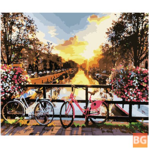 Wall Art - Sunrise Flower Bike