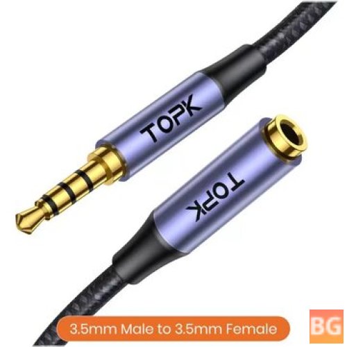 Female to Male AUX Cable for iPod TV Box Speaker Monitor Multimedia