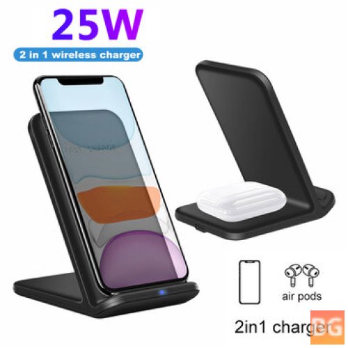 Fast Wireless Charging Stand - Qi enabled for iPhone 11/20/20S/Xiaomi Poco X3/Omni 8 Pro