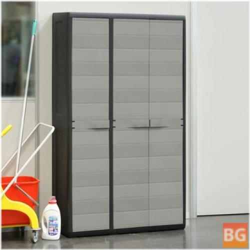 Garden Storage Cabinet - Black and Gray