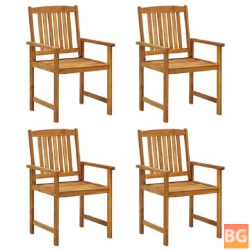 4-Pior's Chairs with Solid Wood