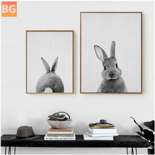 Rabbit Canvas Nursery Art