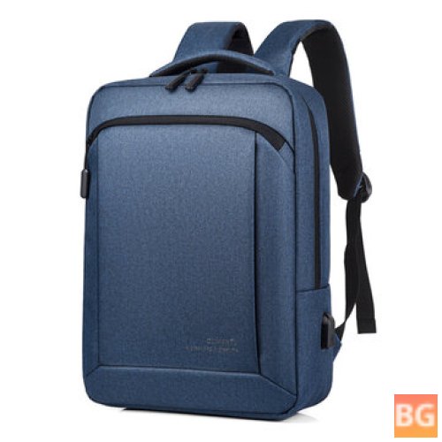 OUMANTU 9007 Business Backpack for Laptops - Male Shoulders - Storage Bag with USB Waterproof Schoolbag for 15.6 Inch Computer