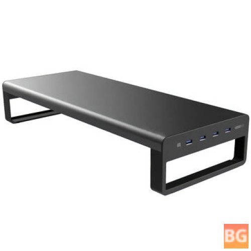 USB 3.0 Aluminum Monitor Stand for Laptops - Metal Riser